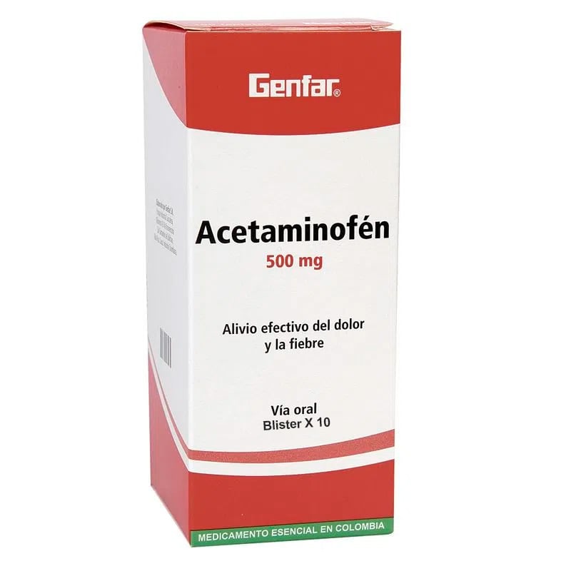 Acetaminofén 500Mg Tableta Blíster X 10 Genfar Los expertos en ahorro